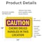 Signmission Radiation & Laser Sign, 18 in H x 24 in W, Vinyl Decal, Rectangle OS-2PACK-CR-D-1824-L-10134 - alternate 3